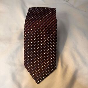 Bruno Marchesi Mens Tie Blue Red Geometric Line Silk